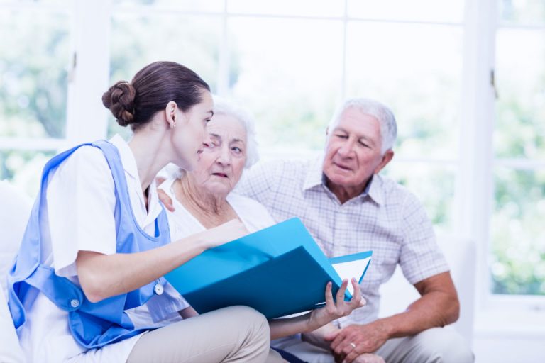 Qualified carer providing live-in care to elderly couple so they can stay at home